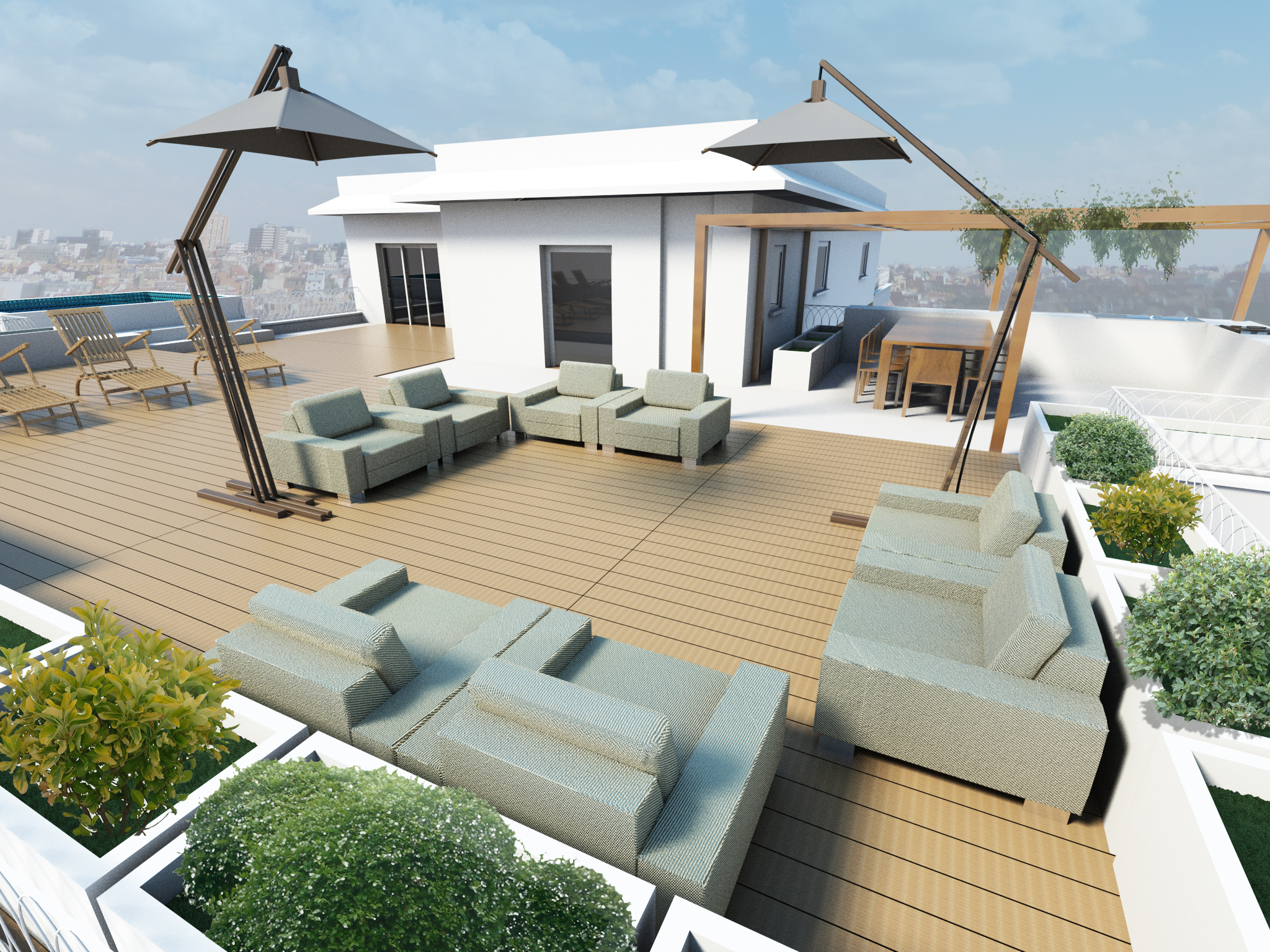 Rendering di progetto terrazzo